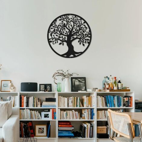 KiKiHong Lot De 3 Toiles Arbre De Vie – Tableaux Muraux 30x40 Cm Avec Cadre – Décoration Salon Chambre Zen Naturelle