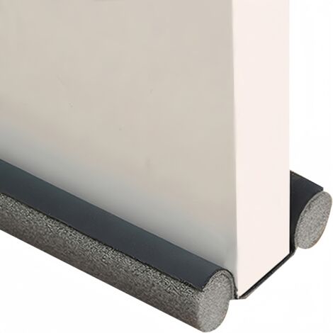 2 Pièces Bas de Porte Double Boudin de Porte pour Porte, Coupe-Vent pour la Porte, Lavable et Découpable pour Anti Bruit Anti Souris et Insectes - Gris (1/5)