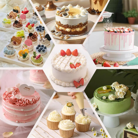 Kit Décoration Gâteaux 64 Pièces Complet - Plateau Tournant, 24 Douilles Inox, Sacs Réutilisables, Outils Pâtisserie Pro