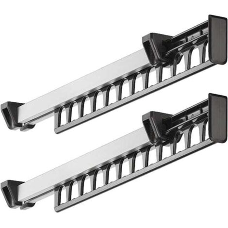 Rail de penderie coulissant (312 mm), support de cintre, solution de rangement pratique pour penderie, lot de 2 (1/5)