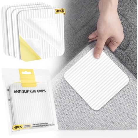 8 Pcs Tapis Anti-Dérapant Auto-Adhésif Dokpav - Fixation Solide Pour Tapis Cuisine & Salon
