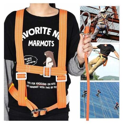 Harnais De Sécurité Anti-chute Double Sangle - Pour Toiture, Construction, Nettoyage Vitres, Réglable - 11