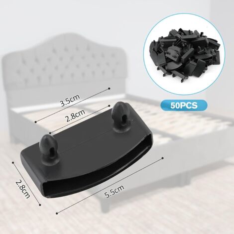 Supports Pour Sommier à Lattes Hifrom - Lot De 20, Blanc, 53 Mm, Pour Lits Simples Et Doubles, Remplacement Facile