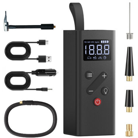 TOWILD A13 Pompe À Vélo Électrique Portatifs, Max 130 PSI Mini Compresseur d 'air à Arrêt Automatique avec Valves Presta et Schrader pour Vélos de Route VTT Ville Route E-Bike Rechargeable Type-C TOWILD A13 Pompe À Vélo Électrique Portatifs, Max 130 PSI Mini Compresseur d 'air à Arrêt Automatique avec Valves Presta et Schrader pour Vélos de Route VTT Ville Route E-Bike Rechargeable Type-C