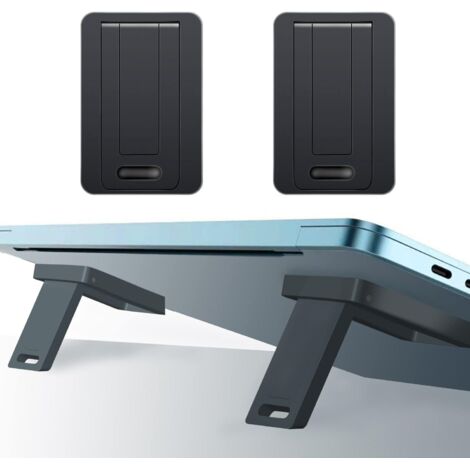 2 pièces Mini Support Ordinateur Portable Invisible de Clavier d'Ordinateur Invisible ABS Support de Tablette Pliable pour Clavier (1/5)