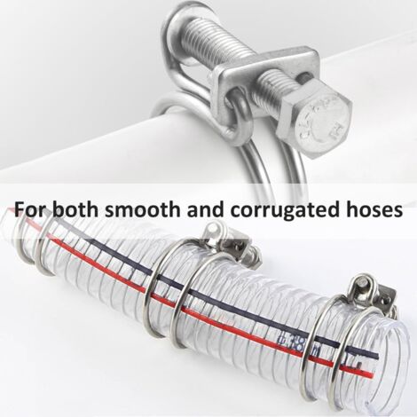Lot De 5 Colliers De Serrage Double Fil Réglables 32-36 Mm - Acier Inoxydable Robuste