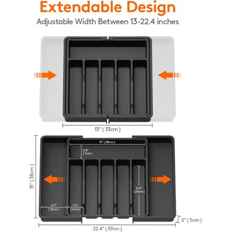 RHODIA 318861C - Trieur 4 Tiroirs Argent - 24,8 x 32,7 x 22,8 cm - Piqûres Sellier Orange - Extérieur Simili Cuir - Collection Home Office rama - Organisation de Bureau & Rangement Design