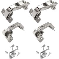 Lot de 4 135 Degré Charnière de Porte Pliante dAngle pour Placard Cuisine Armoire Meuble Porte à Angle Combiné