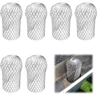 6 protège-gouttières - Protections de gouttières, filtres de gouttières, protecteurs de filtres de protection de gouttière, alliage d'aluminium