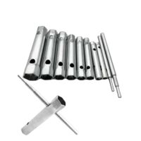 Jeu de 10 clés serre-tubes 6 à 22 mm, clés serre-tubes, clés à bougies pour serrage des bougies, démontage/montage des robinets et mitigeurs