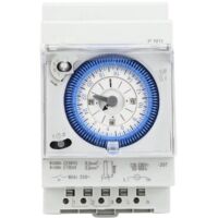 Horloge Piscine Mécanique 16A 250V Programmateur Piscine Horloge Chauffe Eau 15 Minutes 24 Heures pour Hogar, Cocina, Exterior Iluminación Exterior