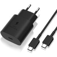 Samsung Chargeur Rapide 25W,Port USB Type C Cable (1M) Chargeur Samsung Ultra Rapide Chargeur Compatible