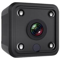 Mini caméra de sécurité pour usage intérieur et extérieur, 1080p, avec vision nocturne, détection de mouvement, enregistrement en boucle