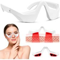 Appareil de Luminothérapie Rouge pour le Contour des Yeux, Lunettes de, Masque pour les Yeux, Appareil de Massage Oculaire par Microcourant Led Red