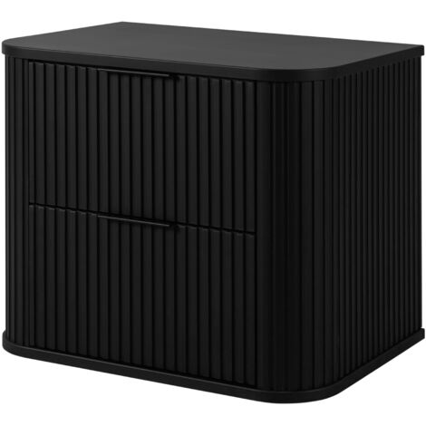 Meuble de salle de bain, Noir Mat, poignée noire, 41,5 × 60 × 51,7 cm (1/5)