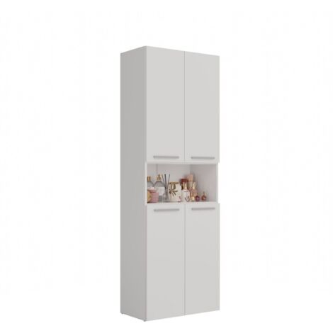 Meuble salle de bain, 174 × 30 × 60 cm, Blanc Mat (1/5)
