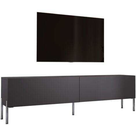 Meuble TV : Anthracite, pieds Chrome, 170 × 52 × 32 cm (1/5)