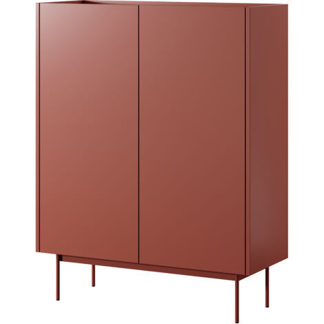 Commode, Corps Et Façade: Brique, TOP: Chêne Linea, 97 × 122 × 37 cm (1/5)