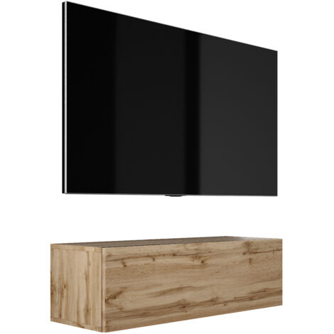 Meuble TV Suspendu, 100 × 34 × 32 cm, Chêne Wotan (1/5)