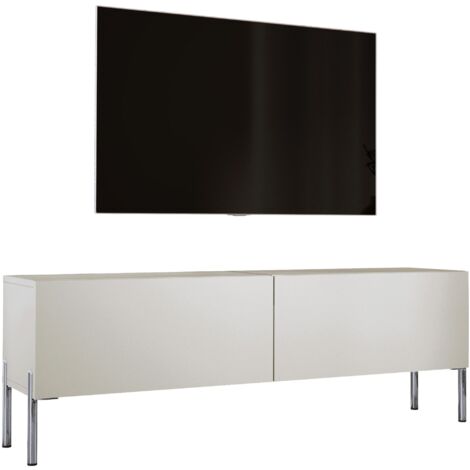 Meuble TV : Cachemire, pieds Chrome, 140 × 52 × 32 cm (1/5)