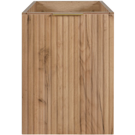 Meuble de salle de bain, Chêne Craft + poignée dorée, 40 × 57 × 46 cm (1/4)