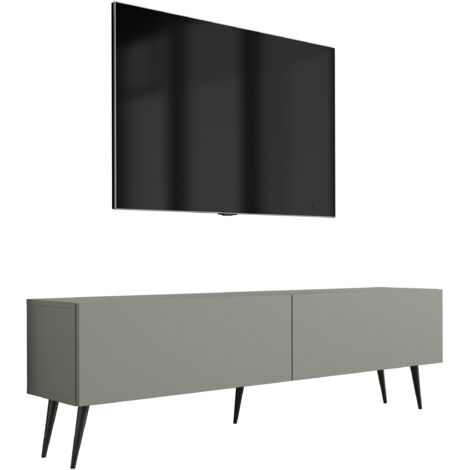 Meuble TV : Aloès, 140 × 52 × 32 cm, pieds noires (1/5)