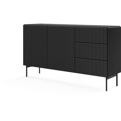 Commode, noir, 147 × 81,2 × 39,8 cm (1/5)