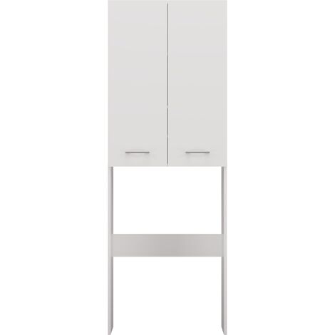 Armoire pour machine à laver, 30 × 64 × 180 cm, Blanc Mat (1/5)