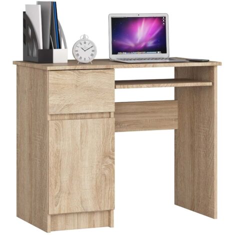 Bureau à gauche, Chêne Sonoma, 77 × 90 × 50 cm (1/4)