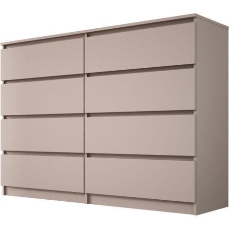 Commode : 8 tiroirs, caramel, 139 × 102 × 39 cm (1/5)