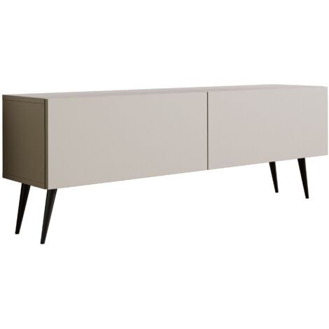 Meuble TV : Cachemire, pieds noires, 140 × 52 × 32 cm (1/5)