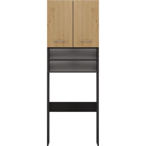 Armoire pour machine à laver, 30 × 64 × 180 cm, Anthracite / Chêne Artisan (1/5)