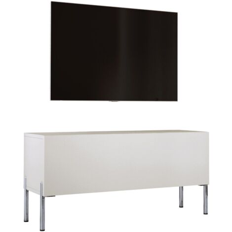 Meuble TV : Cachemire, pieds Chrome, 100 × 52 × 32 Cm (1/5)