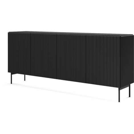Commode, noir, 195,2 × 81,2 × 39,8 cm (1/5)