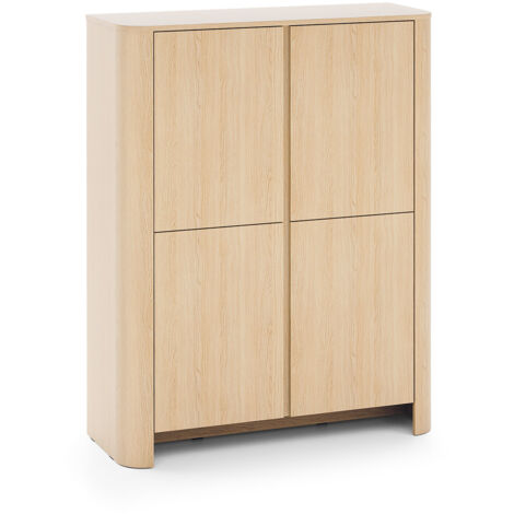Armoire, Chêne Vicenza, 103 × 39 × 132 cm Meuble moderne aux bords arrondis (1/5)