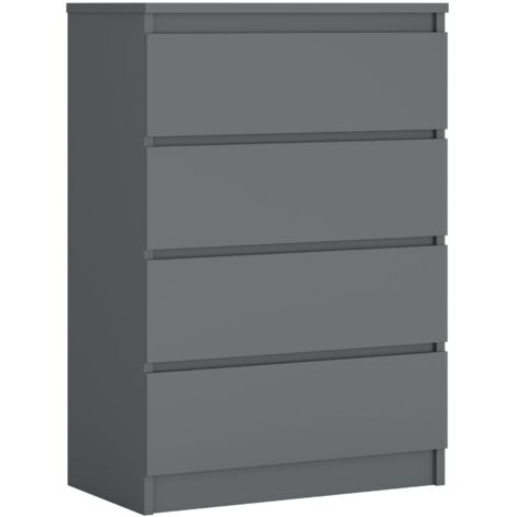 Commode 4 tiroirs, Anthracite, 70 × 39 × 101 cm (1/5)