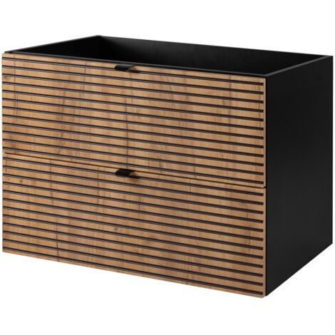 Meuble de salle de bain, Noir Mat, 80 × 57 × 46 cm (1/5)