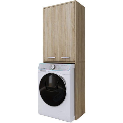 Meuble pour machine à laver, Chêne Sonoma, 31 × 64 × 180 cm