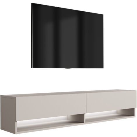 Meuble TV 170 cm Cachemire, LED blanc, 170 × 32 × 34 cm (1/5)