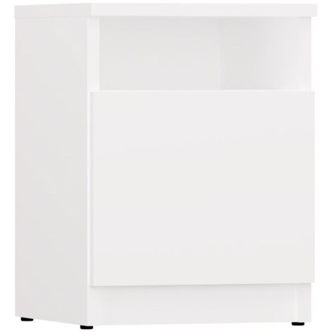 Table de chevet, blanche, 30 × 40 × 30 cm (1/5)