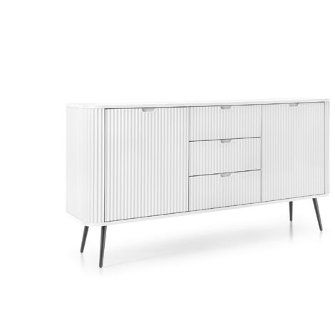 Commode Blanc, pieds: Noir, 168 × 87 × 39 cm (1/3)