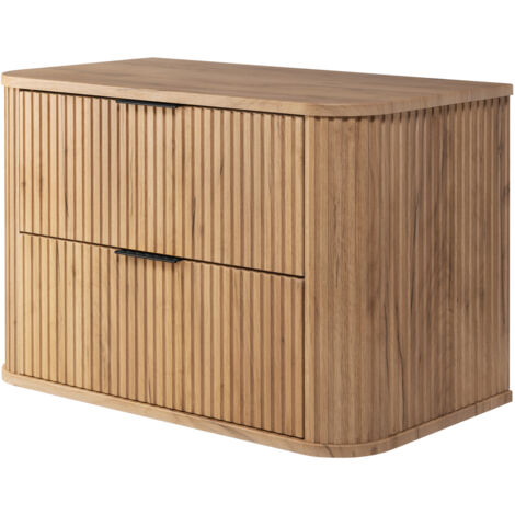 Meuble de salle de bain, Chêne Craft avec poignée noire, 80,4 × 51,7 × 41,5 cm (1/5)