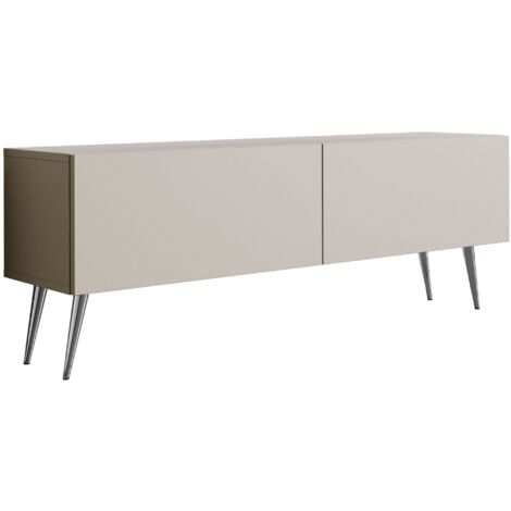 Meuble TV : Cachemire, pieds Chrome, 140 × 52 × 32 cm (1/5)