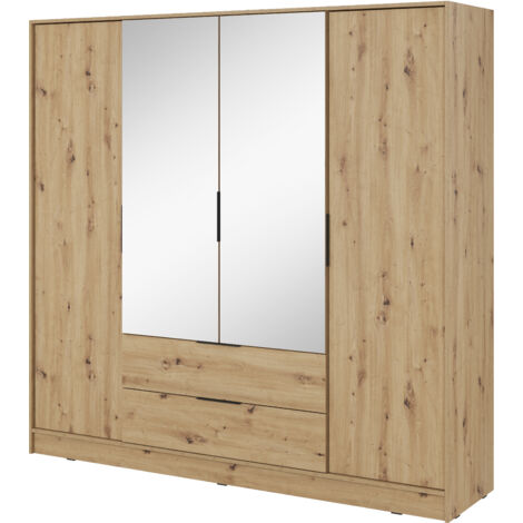 Armoire, chêne artisanal, 206 × 200 × 51 cm (1/5)
