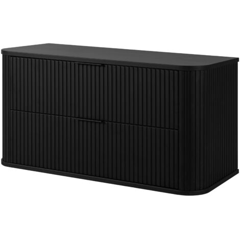 Meuble de salle de bain, Noir Mat, poignée noire, 41,5 × 100 × 51,7 cm (1/5)