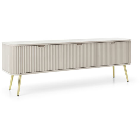 Meuble TV : Cachemire, pieds or, 168 × 57 × 39 cm (1/3)