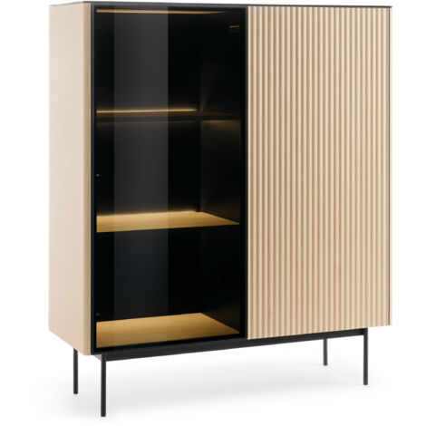 Vitrine, chêne Vincenza, 107 x 126 x 39 cm (1/4)