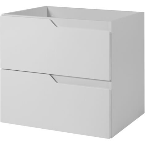 Meuble sous-vasque suspendu pour salle de bain, blanc, 60 x 57 x 46 cm (1/5)