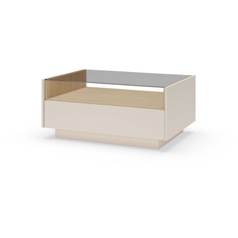 Table basse, beige et chêne Crémona, 96 x 43,4 x 67,2 cm (1/5)