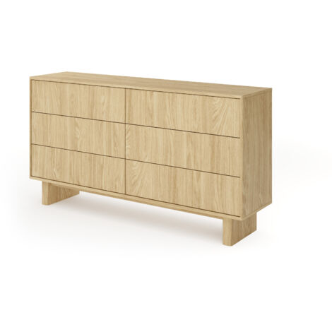 Commode, couleur : chêne huilé, 153,5 x 82,6 x 38,1 cm (1/5)